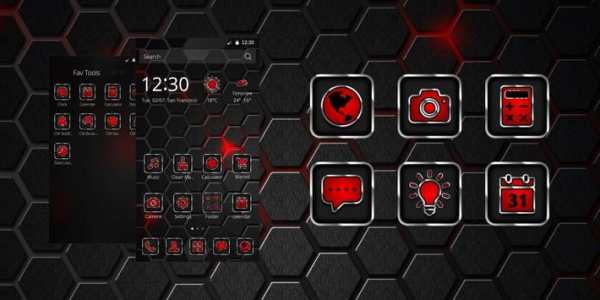 Black Tech CM Launcher Theme screenshot 1