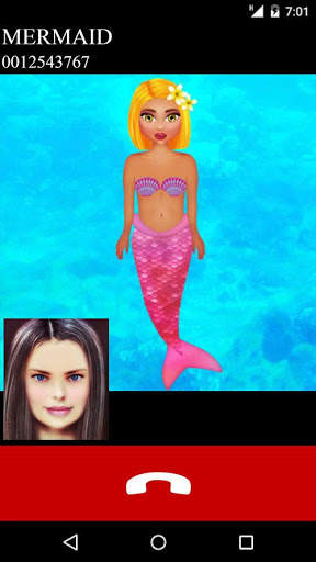 fake call video mermaid game screenshot 1
