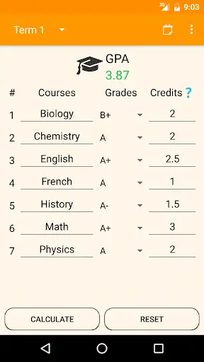 GPA Calculator screenshot 2