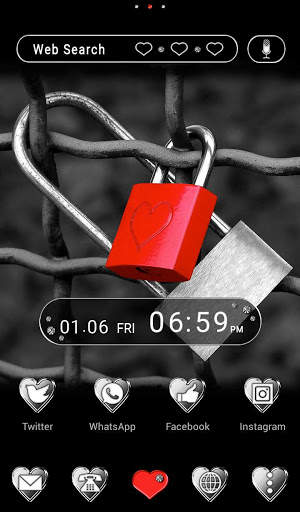 Love Theme Heart Padlock screenshot 1