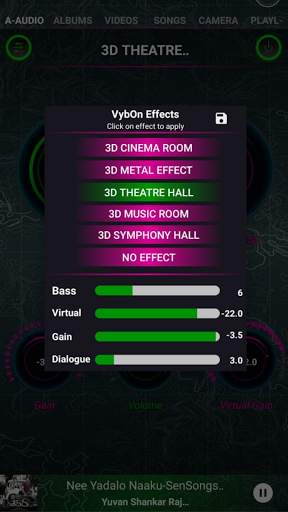 VybOn: 3D Audio Bass Dialog EQ Audio Video Player screenshot 2