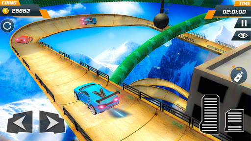 Mega Ramp Car Stunt- Mega Fly Impossible Car Stunt screenshot 1