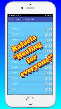 Ringtone Announcer Hero ML screenshot 3