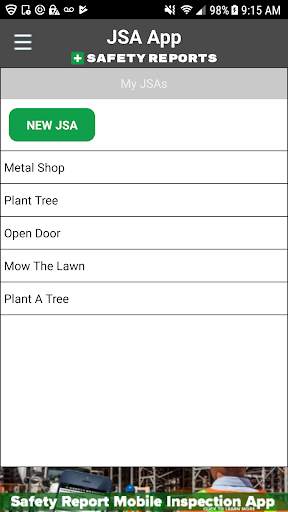 Safety JSA App screenshot 1