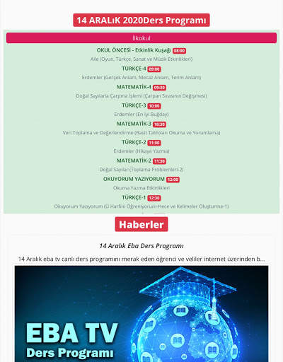 EBA TV canlı izle - Online Eğitim screenshot 14