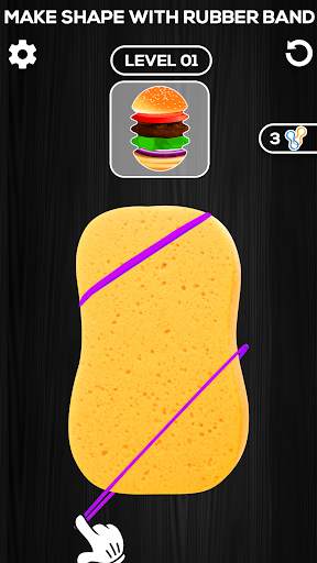 Sponge Art 3D Rubber Band Game screenshot 2