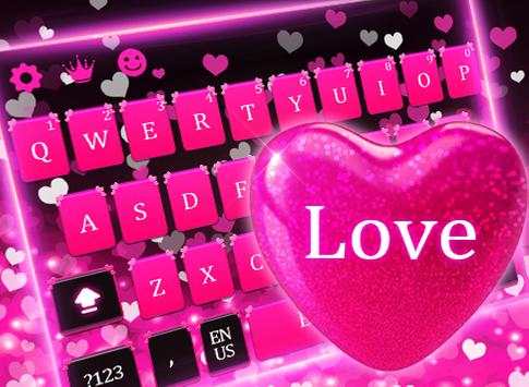 Pink love keyboard screenshot 4