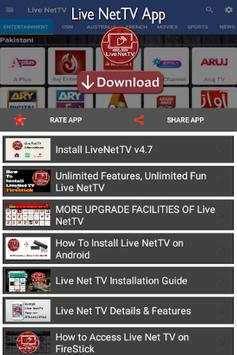 live:nettv app for android TV guide 1 تصوير الشاشة