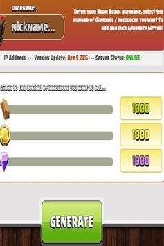 Diamonds for boom beach screenshot 1