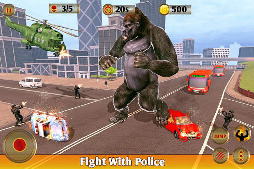 Angry Gorilla City Battle: Dinosaur Survival Games screenshot 14