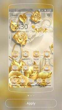 Golden Rose Theme Gold Roses screenshot 1