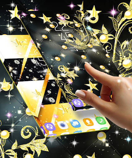 Black gold live wallpaper screenshot 4
