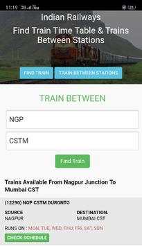 Indian Railways time table, schedule screenshot 4