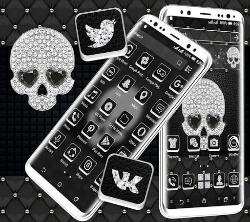Skull Diamond Launcher Theme screenshot 2