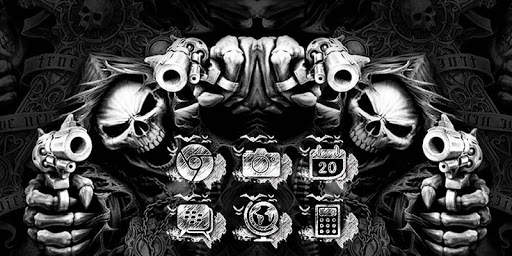 Hell Skull and Gun Theme 2 تصوير الشاشة