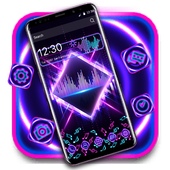 A música de néon bate o tema da gravidade da luz icon