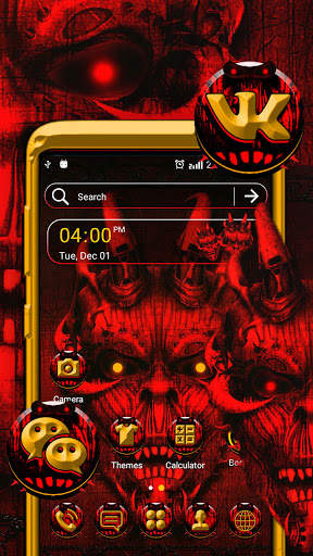 Red Evil Launcher Theme screenshot 1