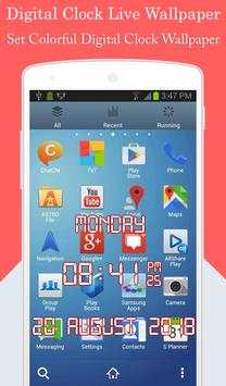 Digital Clock Live Wallpaper 3 تصوير الشاشة