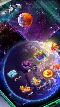 3D Galaxy Earth Moon Parallax Theme 2 تصوير الشاشة