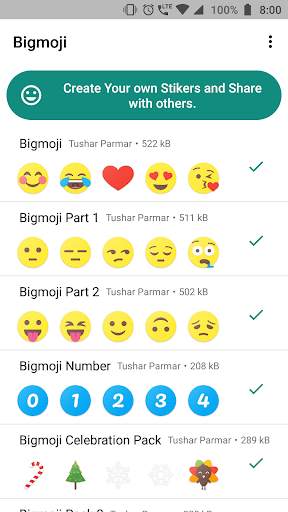 Bigmoji - WAStickerApp screenshot 1