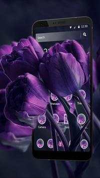 Purple Tulip Flower Theme screenshot 1