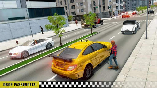 Crazy Car Driving Taxi Games screenshot 8