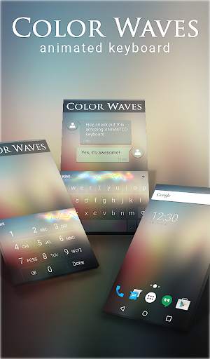 Color Waves Animated Keyboard  screenshot 1