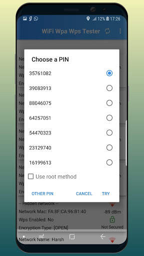 WPA WPS Tester screenshot 1