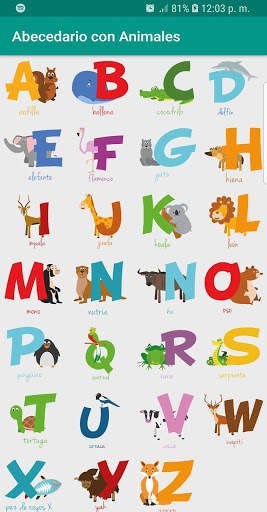 Abecedario con Animales Alfabeto Español Infantil screenshot 1