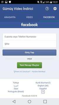 Facebook video downloader screenshot 1