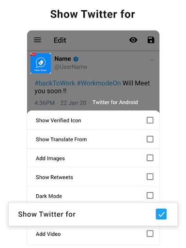 Fake Tweet Post - Fake Tweet photo editor 5 تصوير الشاشة
