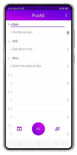PushS - Save notes as push notifications screenshot 2