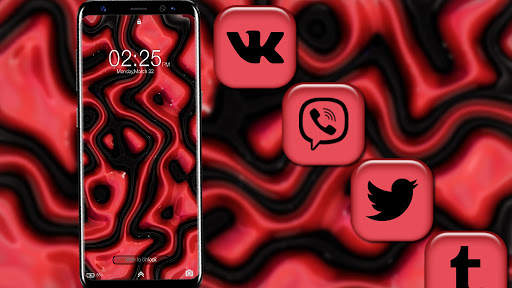 Red Black Liquid Theme screenshot 4