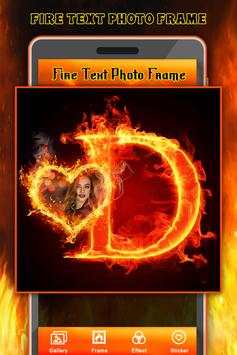 Fire Text Photo Frame screenshot 4