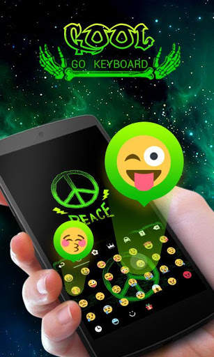 Cool GO Keyboard Theme & Emoji screenshot 2