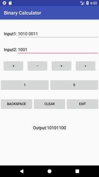 Binary Calculator screenshot 1