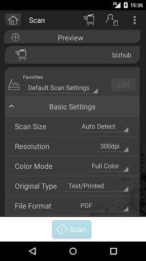 PageScope Mobile for Android screenshot 5