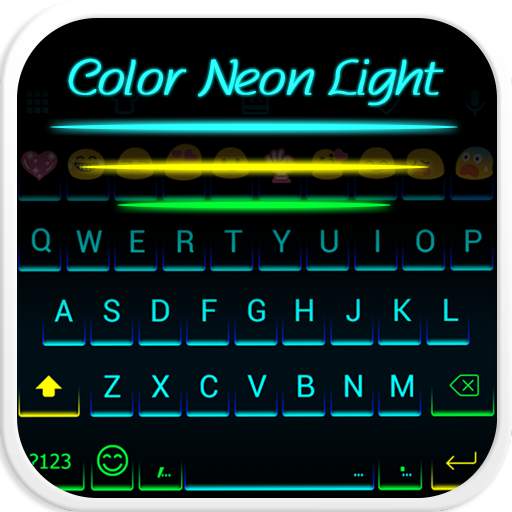 Neon Light Emoji Keyboard Skin 1.1.5