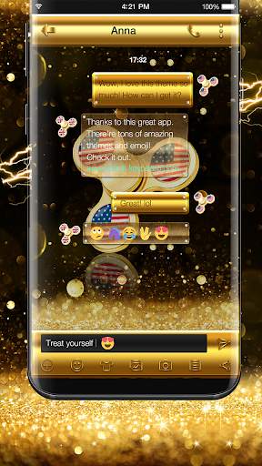Golden Luxury Keyboard Theme screenshot 3