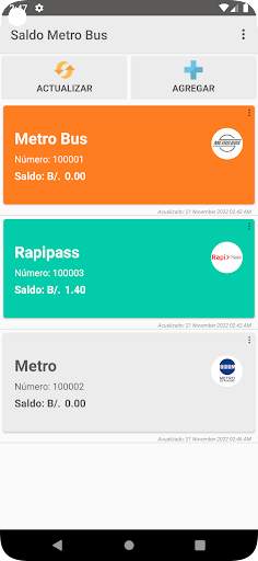 Saldo Metro Bus screenshot 2