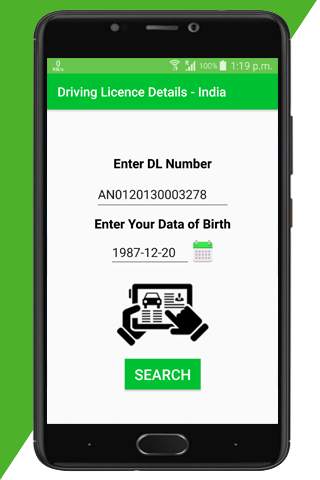 Driving Licence Details - Indi screenshot 1