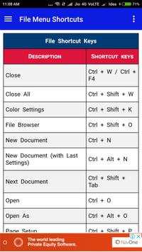 Adobe Photoshop Shortcut Keys screenshot 4