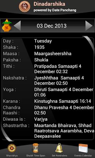 DATE PANCHANG DINADARSHIKA screenshot 2