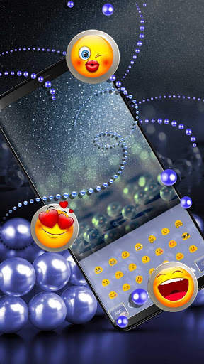 Blue Pearl Glitter Keyboard screenshot 1