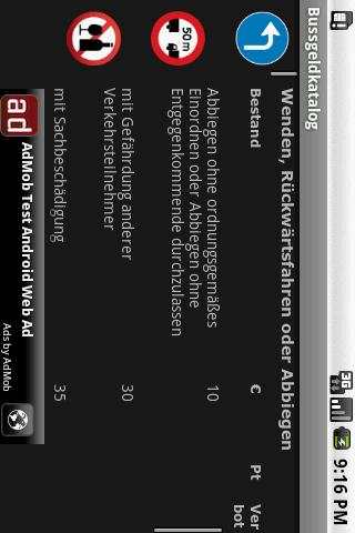 Bussgeldkatalog screenshot 3