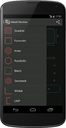 Stahl gewichtsrechner screenshot 2