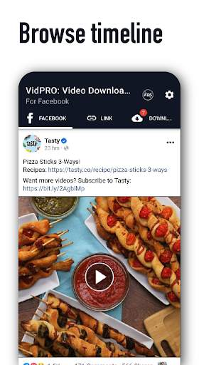 VidPRO: descargador de vídeos para Facebook screenshot 1