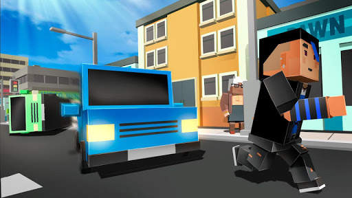 Cube Car Theft Race 3D screenshot 4