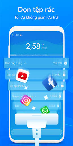 Dọn Rác - Tăng Tốc Điện Thoại Miễn Phí screenshot 1