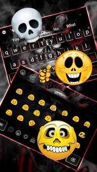 Cool Black Smoke Skull Keyboard Theme screenshot 3